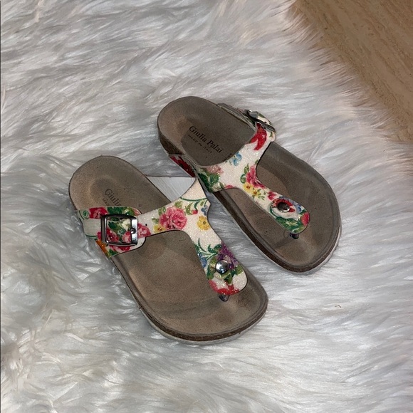 Giulia Palai Other - Giulia Palai Girls Cork Floral Sandals